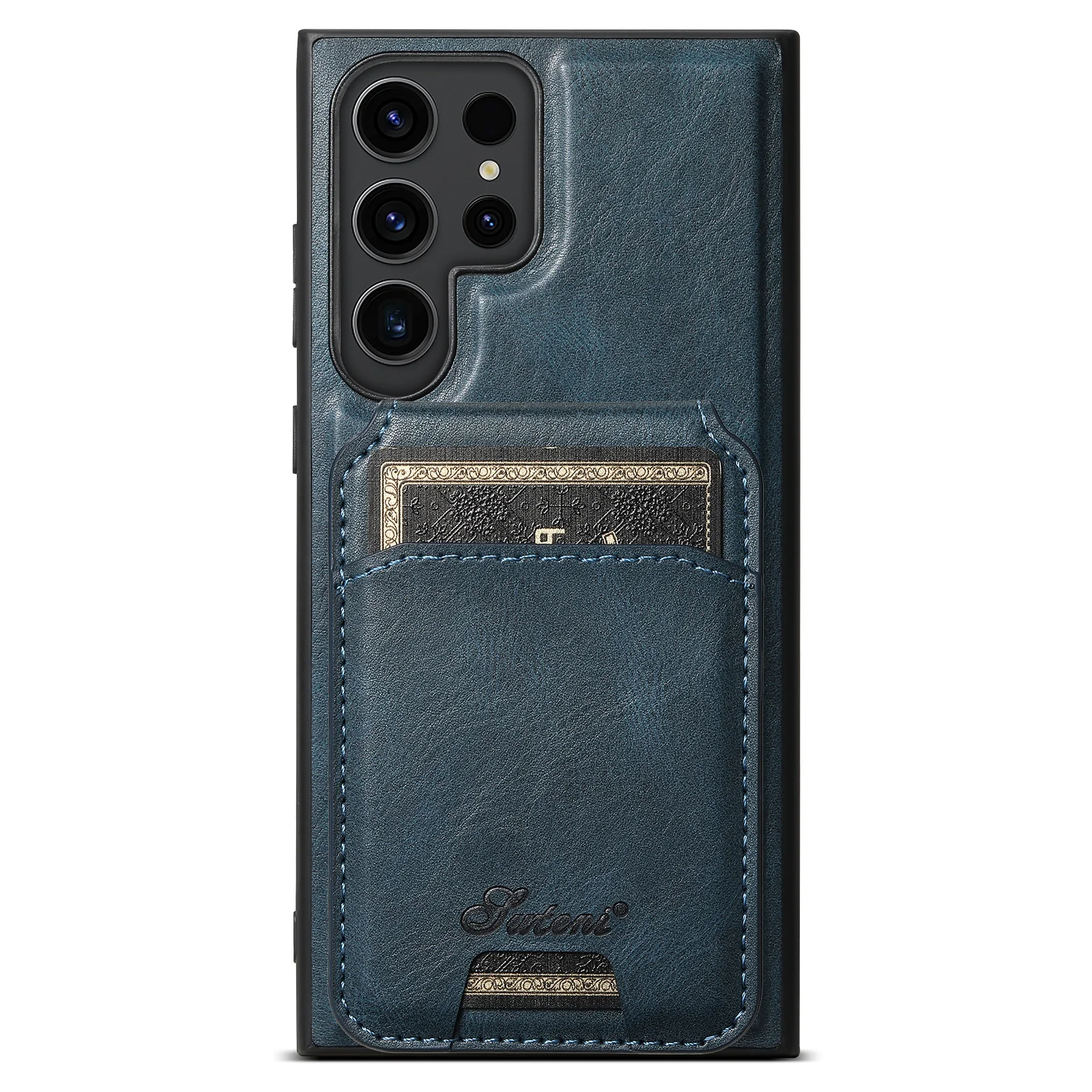 Samsung Galaxy S25 Plus/Ultra - Business Detachable Magnetic Leather Card Holder Stand Case - Image 6