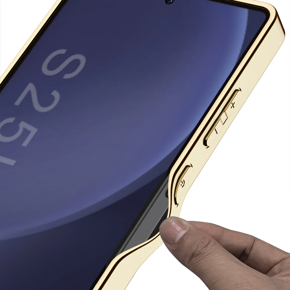 Samsung Galaxy S25/Plus/Ultra - Electroplated Outer Frame Leather Shockproof Case - Image 7