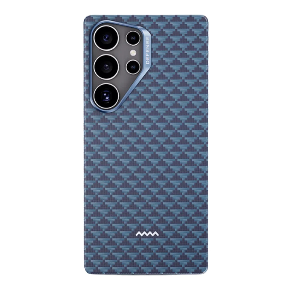 Samsung Galaxy S25 Plus/Ultra - Kevlar-source Braided Magnetic Carbon Fiber Pattern Luxurious Essential Stand Series Case - Image 8