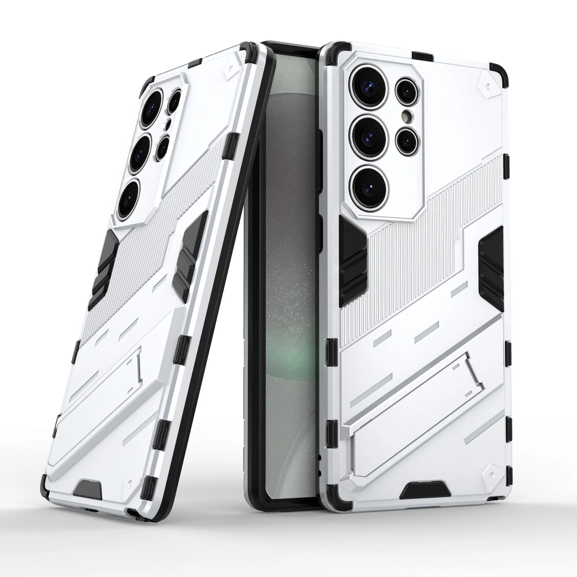 Samsung Galaxy S25/Plus/Ultra - Shockproof Punk Stand Heavy Duty Case - Image 7