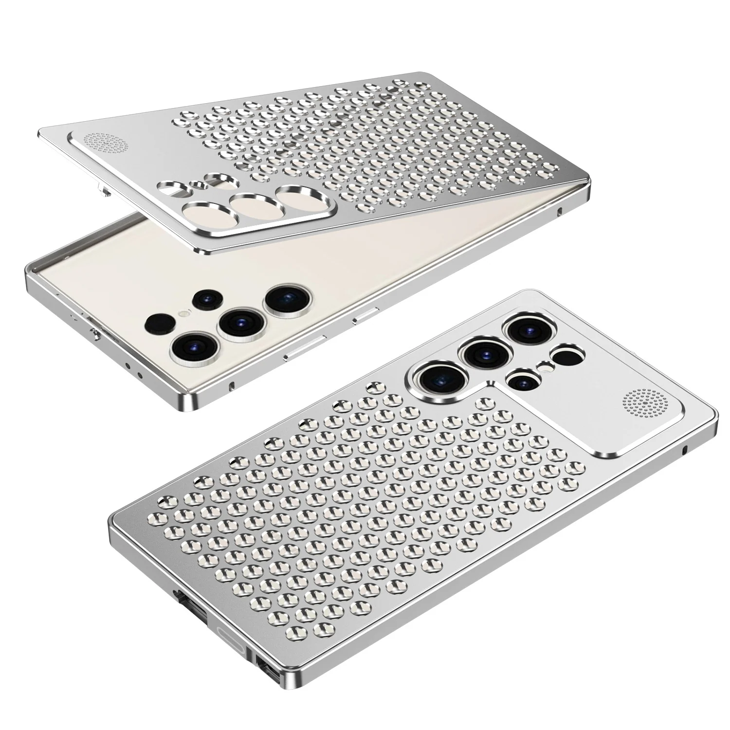 Samsung galaxy S25 Ultra 5G (SM-S938) - Fashion Aromatherapy Heat Dissipation Aluminum Alloy Metal Case - Image 3