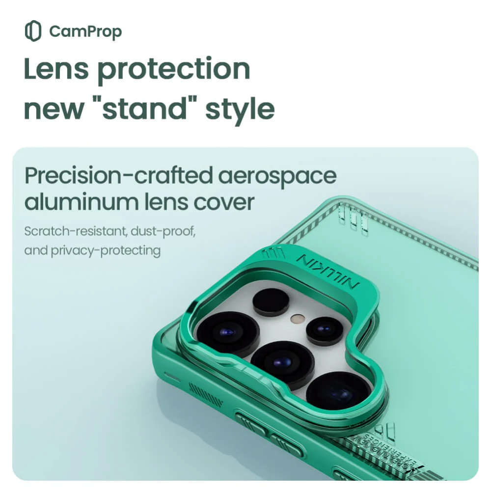 Samsung Galaxy S25 Ultra - NILLKIN Shield Flip Style Lens Camera Stand Protective Case - Image 10