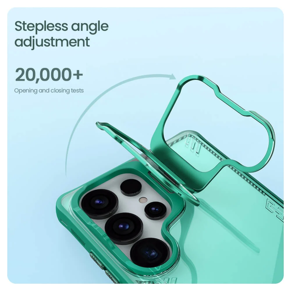 Samsung Galaxy S25 Ultra - NILLKIN Shield Flip Style Lens Camera Stand Protective Case - Image 11
