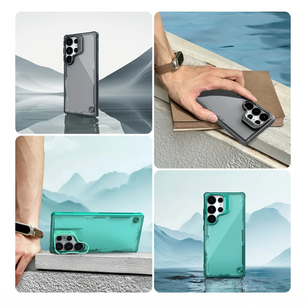 Samsung Galaxy S25 Ultra - NILLKIN Shield Flip Style Lens Camera Stand Protective Case - Image 6