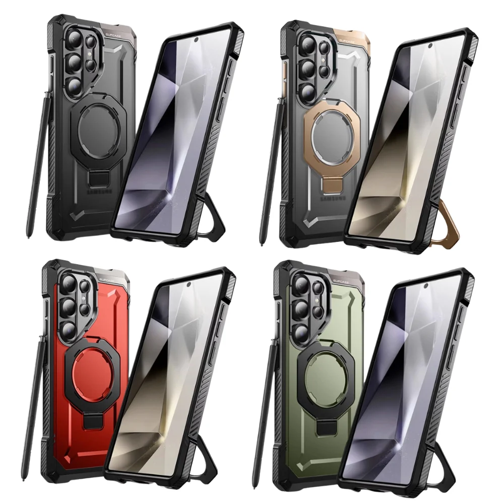 Samsung Galaxy S25 Ultra (SM-S938) - SUPCASE High-Power Magnetic Matte Transparent Heavy Duty Series Stand Case - Image 2