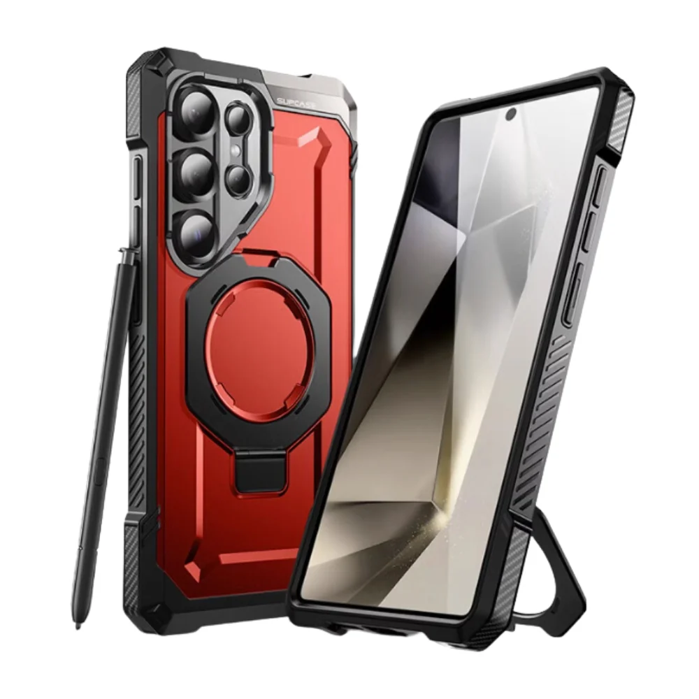 Samsung Galaxy S25 Ultra (SM-S938) - SUPCASE High-Power Magnetic Matte Transparent Heavy Duty Series Stand Case - Image 3