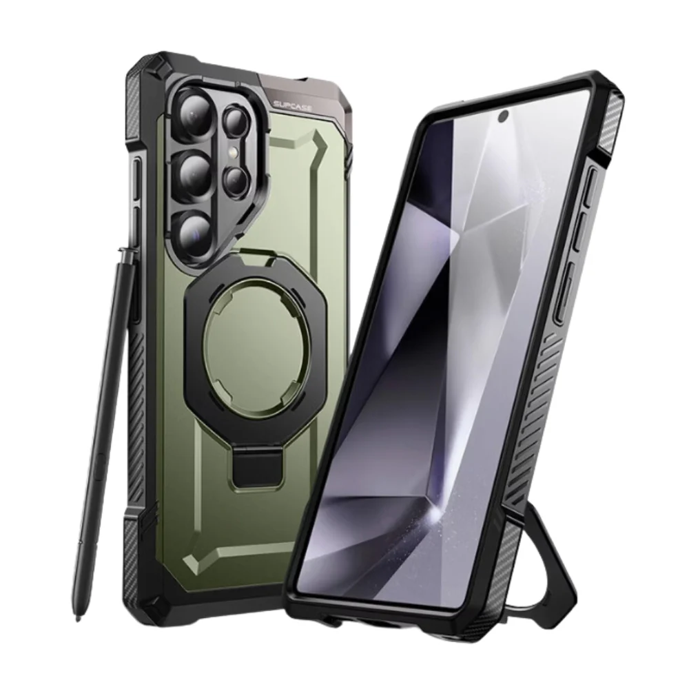 Samsung Galaxy S25 Ultra (SM-S938) - SUPCASE High-Power Magnetic Matte Transparent Heavy Duty Series Stand Case - Image 4