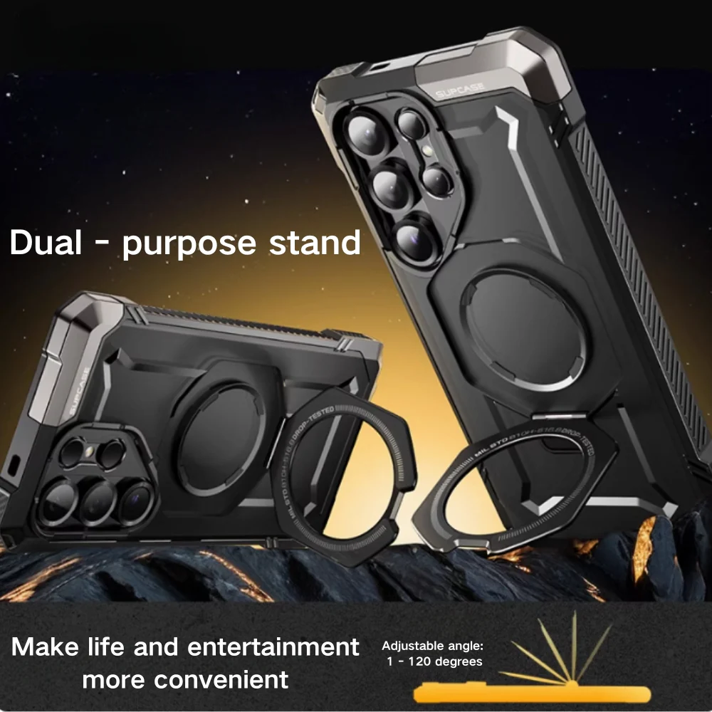 Samsung Galaxy S25 Ultra (SM-S938) - SUPCASE High-Power Magnetic Matte Transparent Heavy Duty Series Stand Case - Image 7