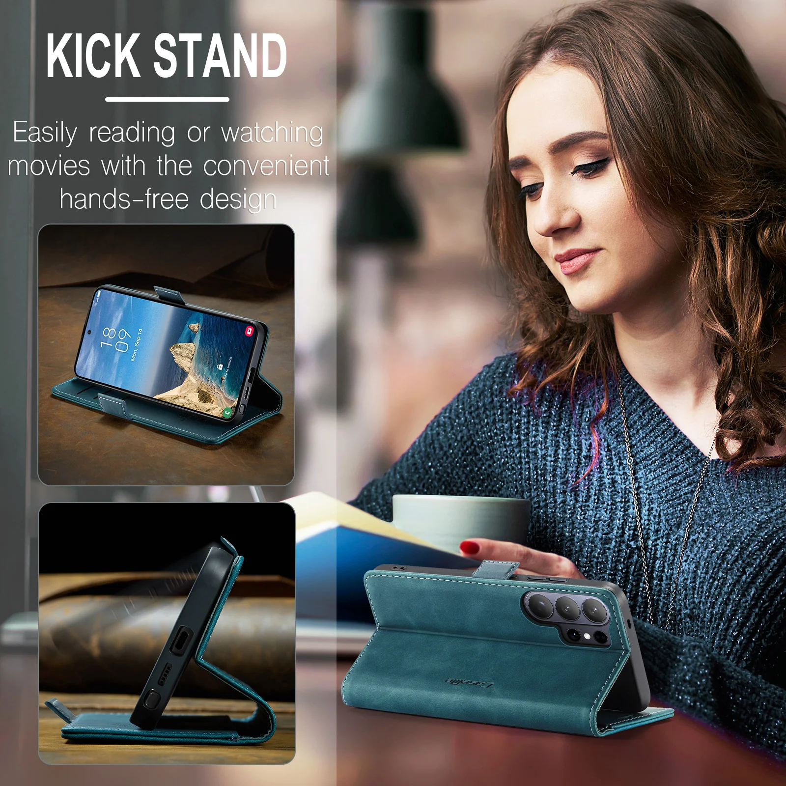 [With Card Slot] Samsung Galaxy S26/Plus/Ultra - PU Leather Flip Wallet Series Shockproof Phone Case - Image 11