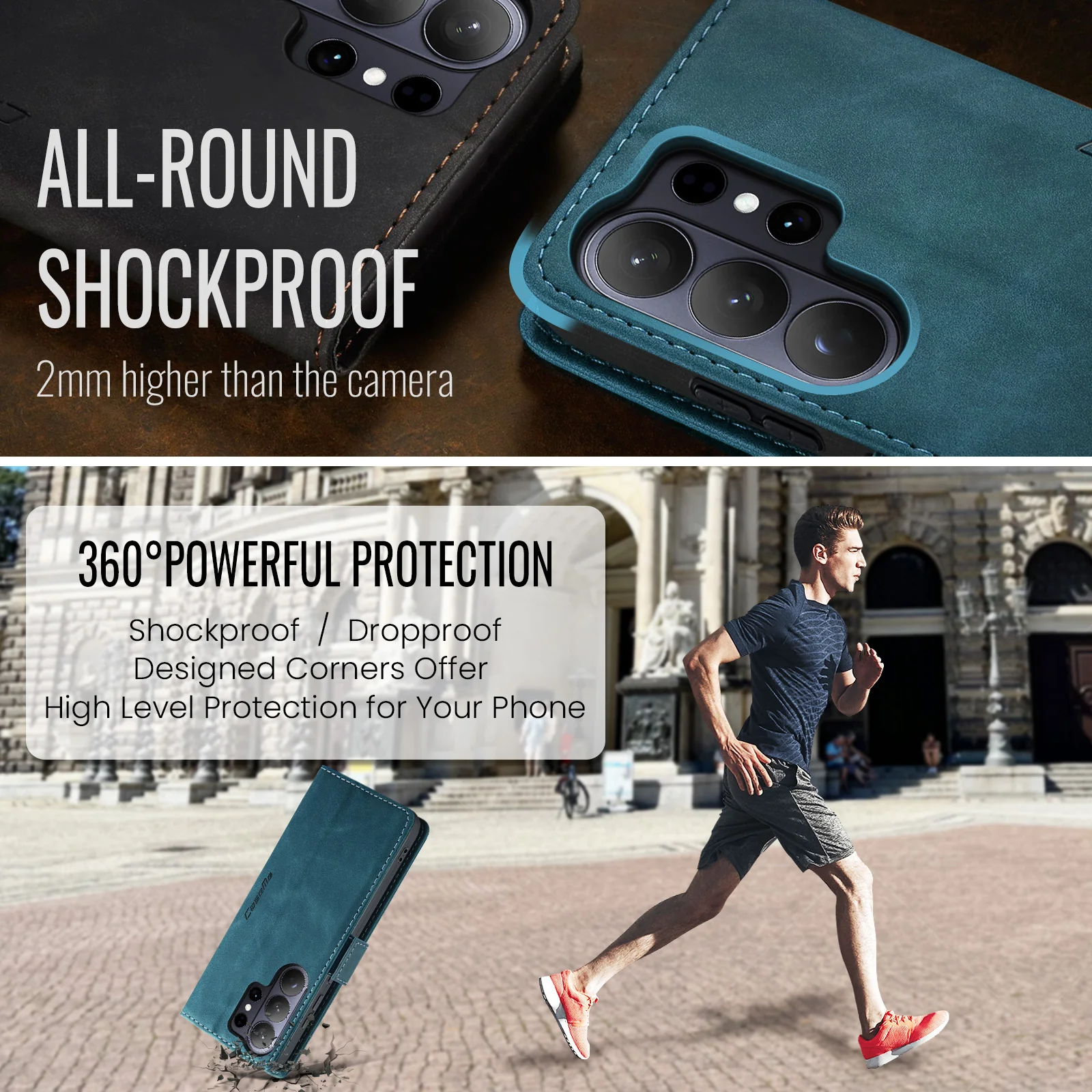 [With Card Slot] Samsung Galaxy S26/Plus/Ultra - PU Leather Flip Wallet Series Shockproof Phone Case - Image 12