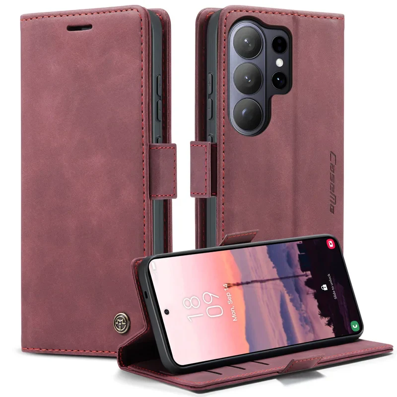 [With Card Slot] Samsung Galaxy S26/Plus/Ultra - PU Leather Flip Wallet Series Shockproof Phone Case - Image 4