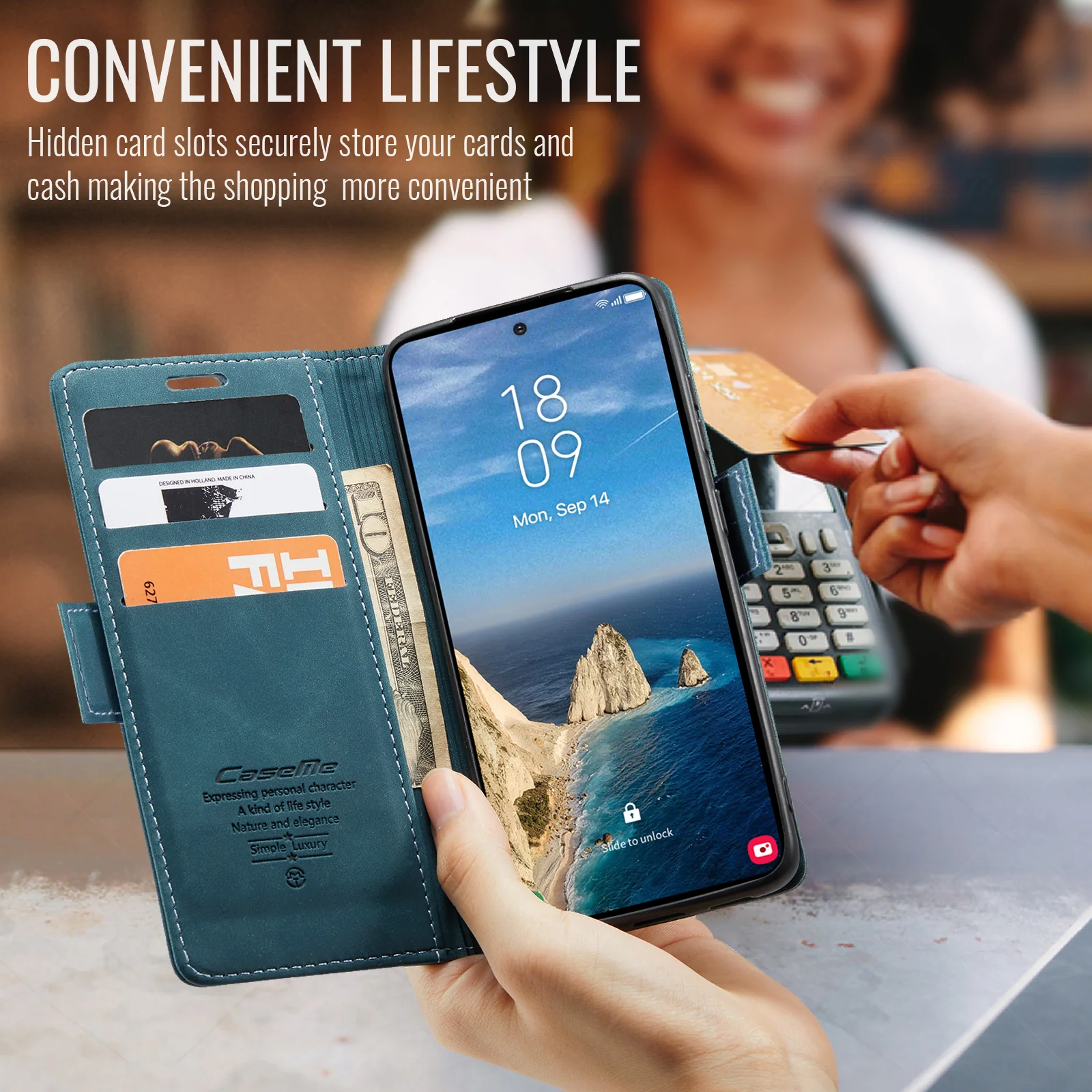 [With Card Slot] Samsung Galaxy S26/Plus/Ultra - PU Leather Flip Wallet Series Shockproof Phone Case - Image 8