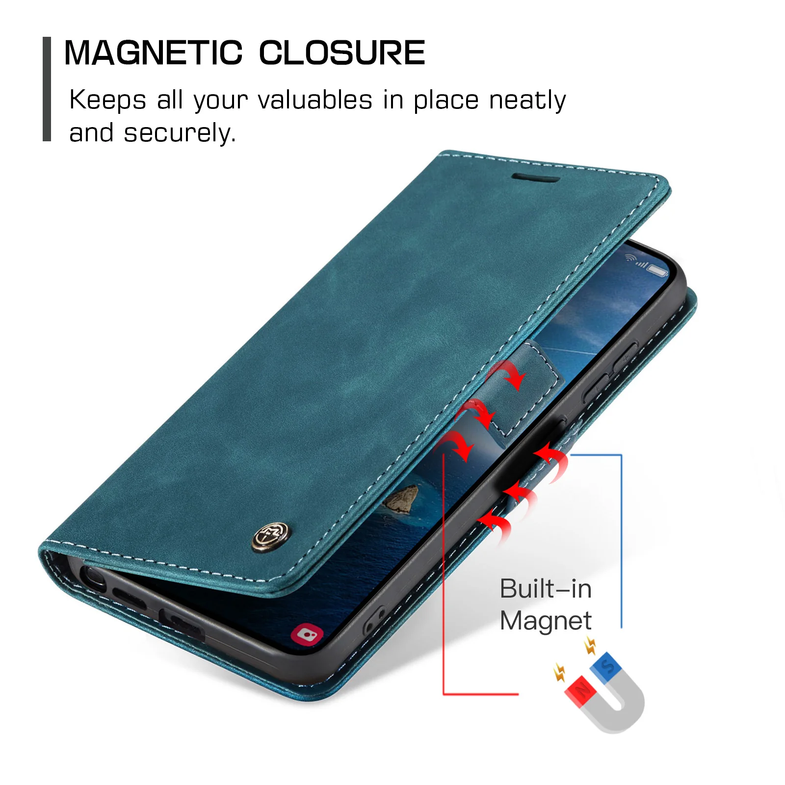 [With Card Slot] Samsung Galaxy S26/Plus/Ultra - PU Leather Flip Wallet Series Shockproof Phone Case - Image 9