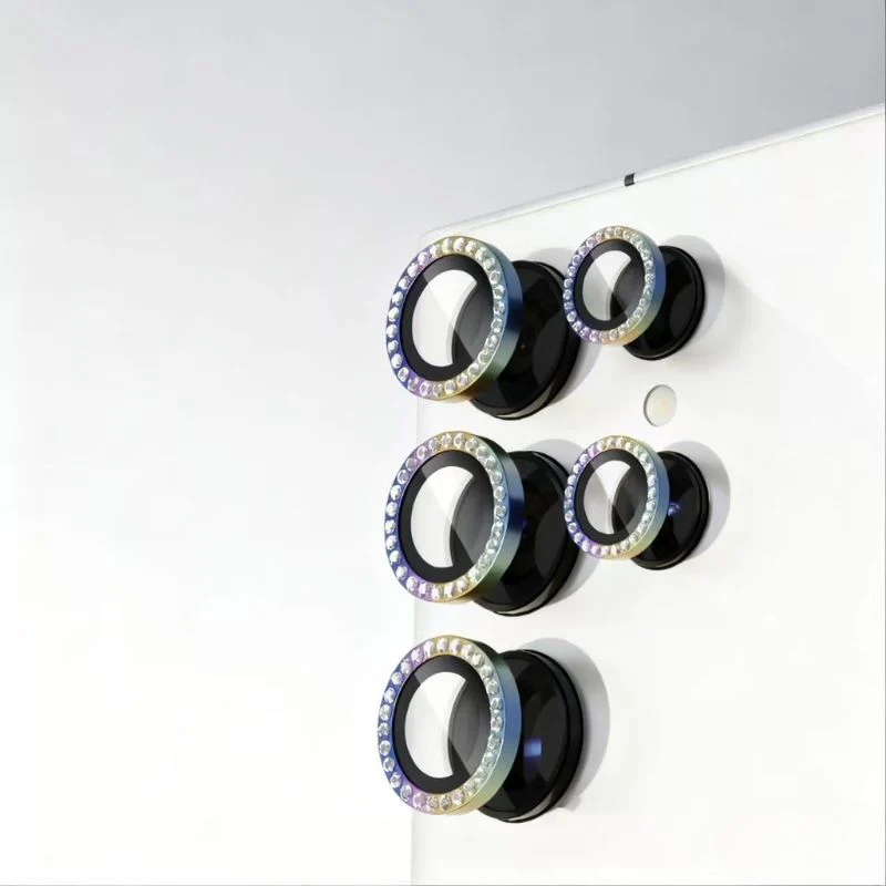 Samsung Galaxy S26/Plus/Ultra - Diamond-inlaid Metal Rear Camera Protector Film - Image 3