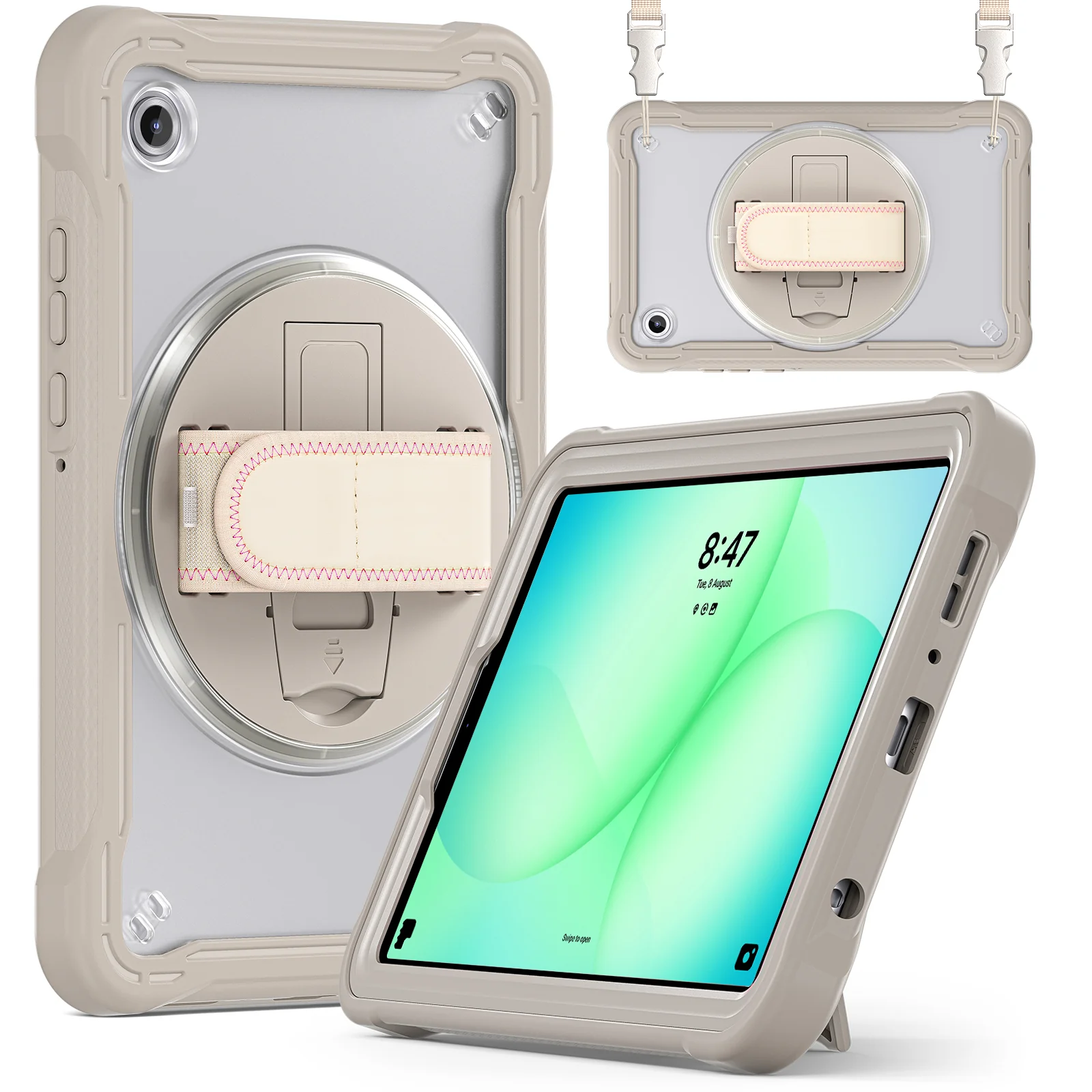 [Built-in Stand] Samsung Galaxy Tab A11 Plus 11" (2025) 360° Rotatable EVA Protection with Hand Strap - Image 8