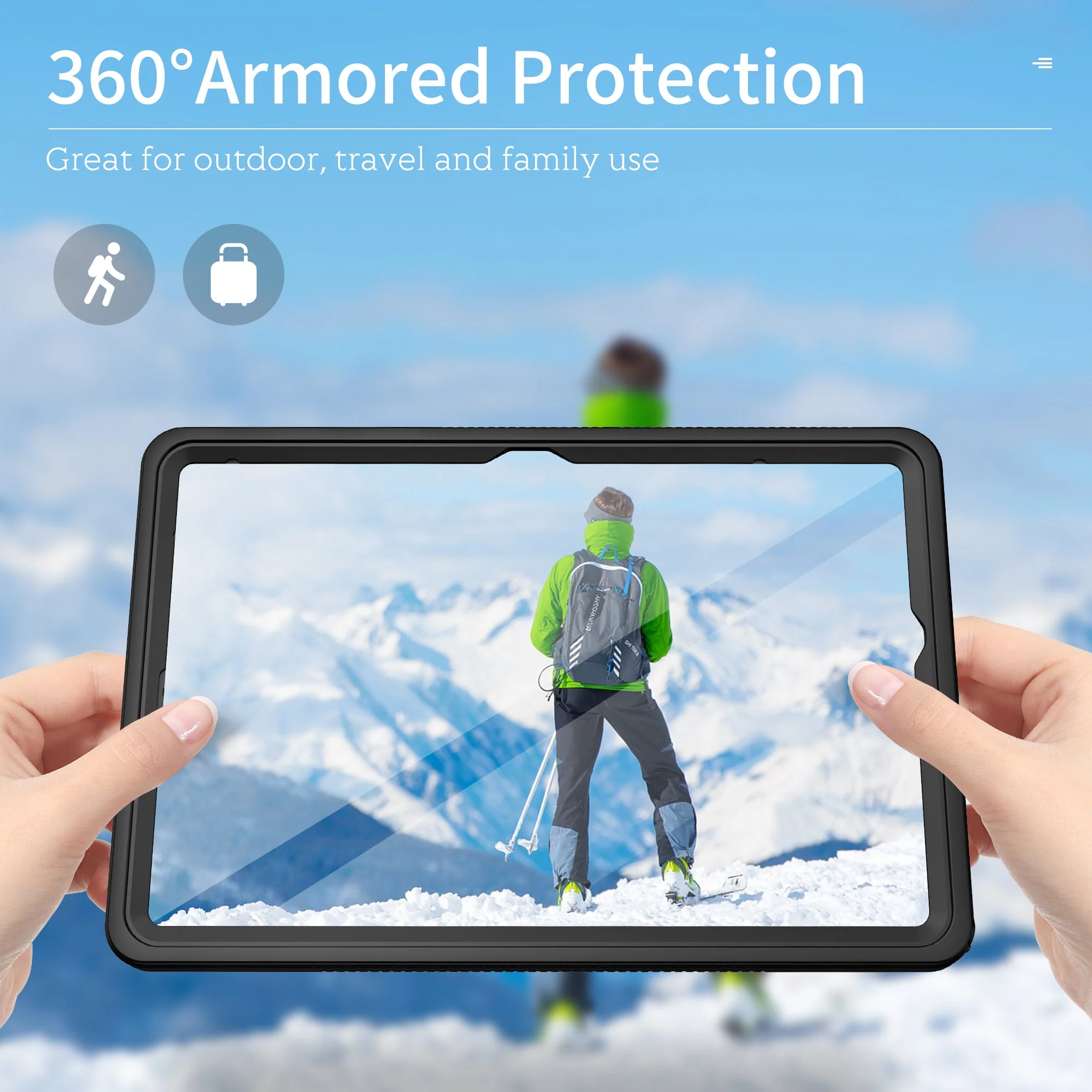 Samsung Galaxy Tab A11 Plus 2025 11" (SM-X230, SM-X235, SM-X236) Redpepper Shellbox Waterproof Heavy Duty Lifeproof Style Case - Image 6