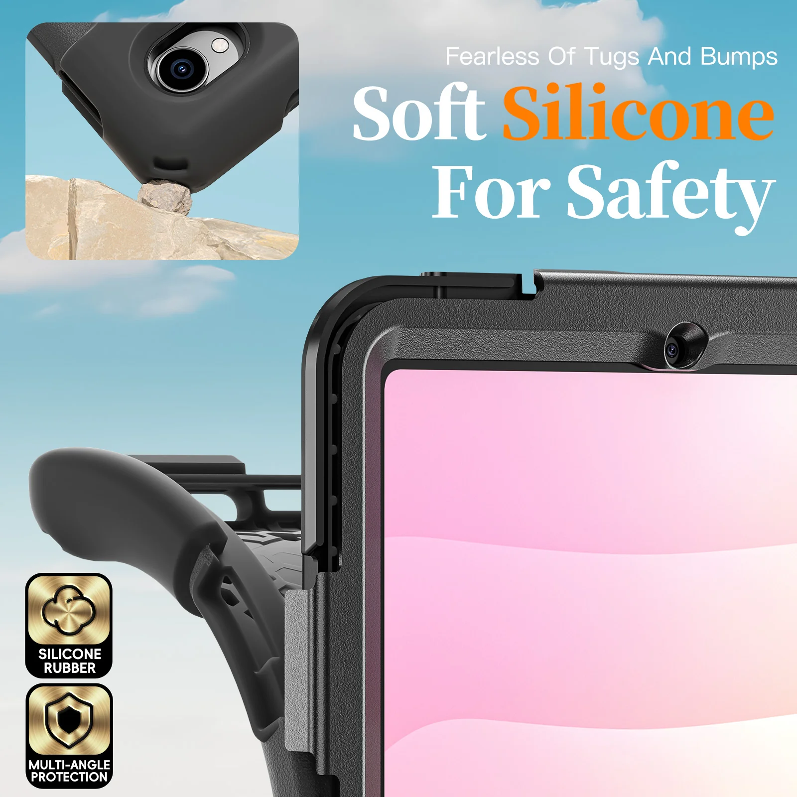 Samsung Galaxy Tab S11 (2025) 11" - Heavy Duty 360 Degree Rotate Stand Hand Strap Case With Shoulder Strap - Image 11
