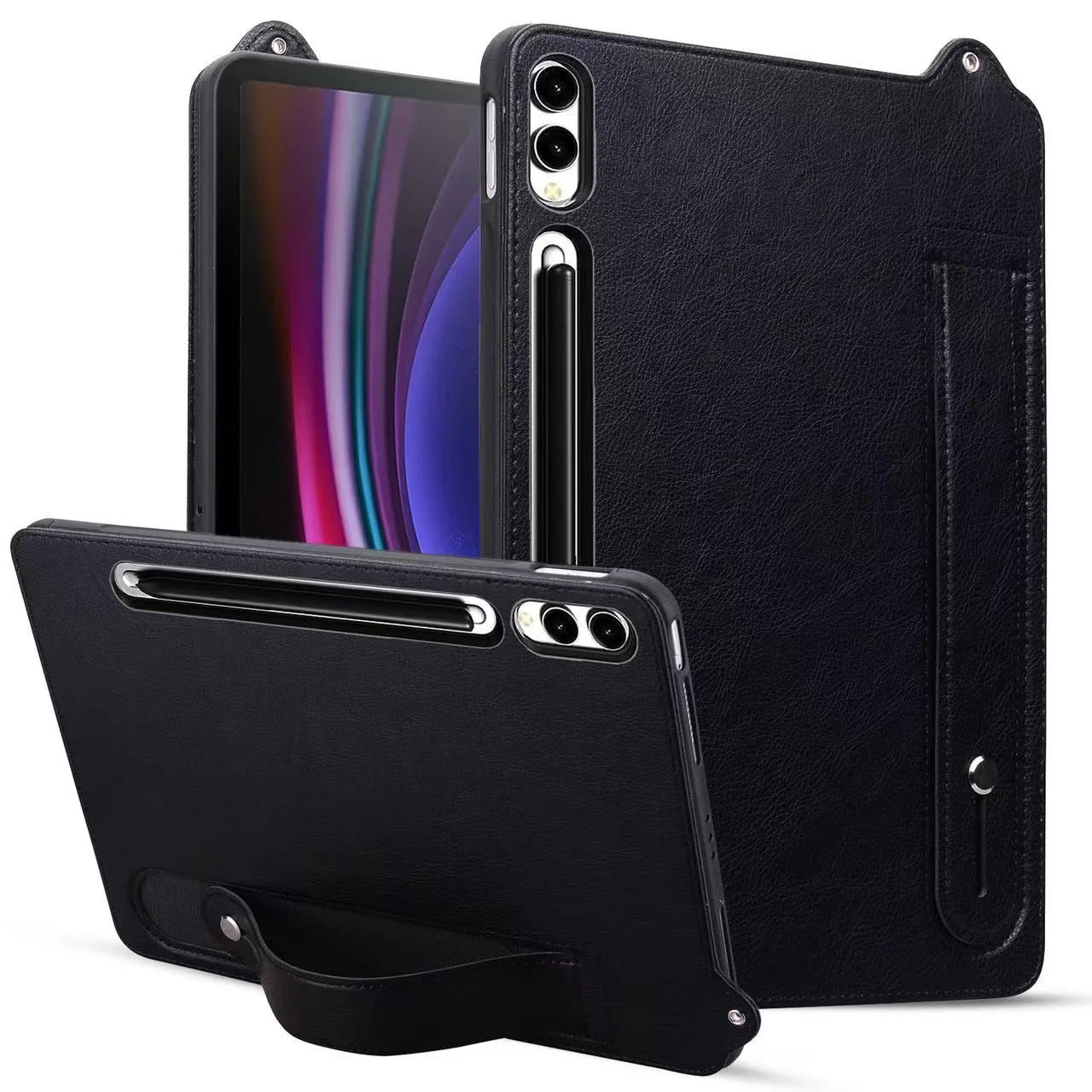 Samsung Galaxy Tab S11 Ultra (2025) 14.6" - Shockproof Stand Hand Strap Tablet Case Leather TPU Case - Image 3