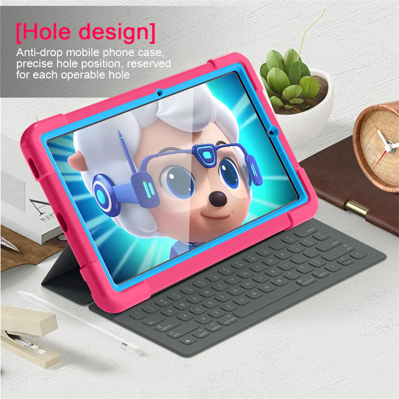 Samsung Galaxy Tab S6 Lite 10.4" 2024 (P620/P625) - Heavy Duty Silicone Shockproof Handle Magic Ring 360 Rotating Stand Holder - Image 13