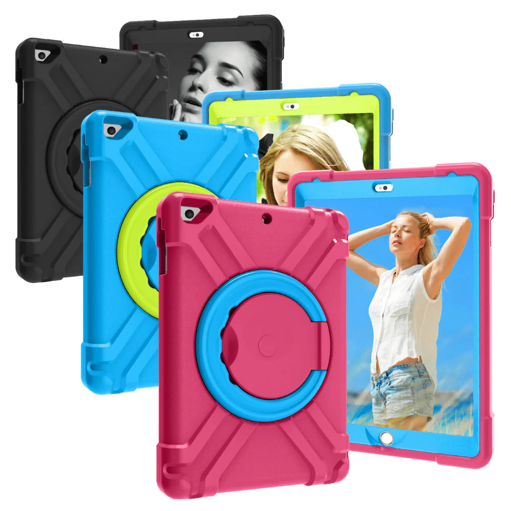 Samsung Galaxy Tab S6 Lite 10.4" 2024 (P620/P625) - Heavy Duty Silicone Shockproof Handle Magic Ring 360 Rotating Stand Holder - Image 2