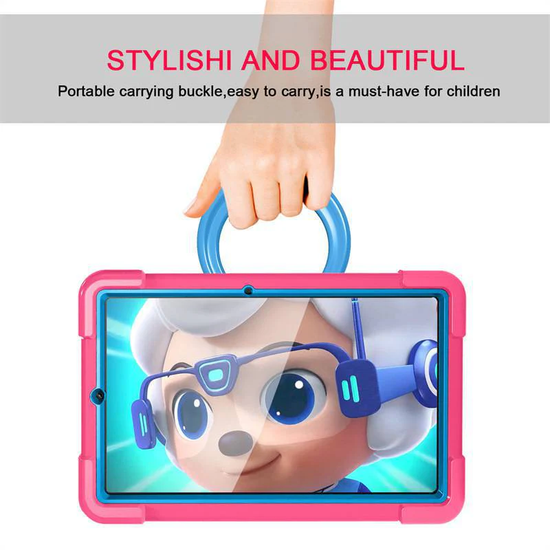 Samsung Galaxy Tab S6 Lite 10.4" 2024 (P620/P625) - Heavy Duty Silicone Shockproof Handle Magic Ring 360 Rotating Stand Holder - Image 9
