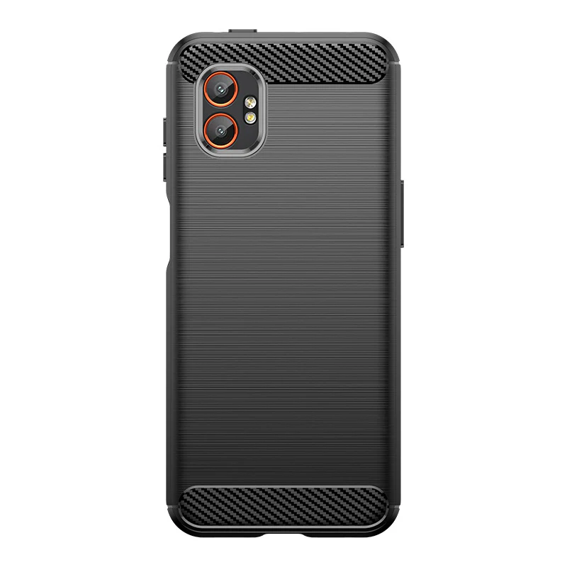 Samsung Galaxy XCover 7 Pro (SM-G766) - Brushed Carbon Fiber TPU Heavy Duty Series Case