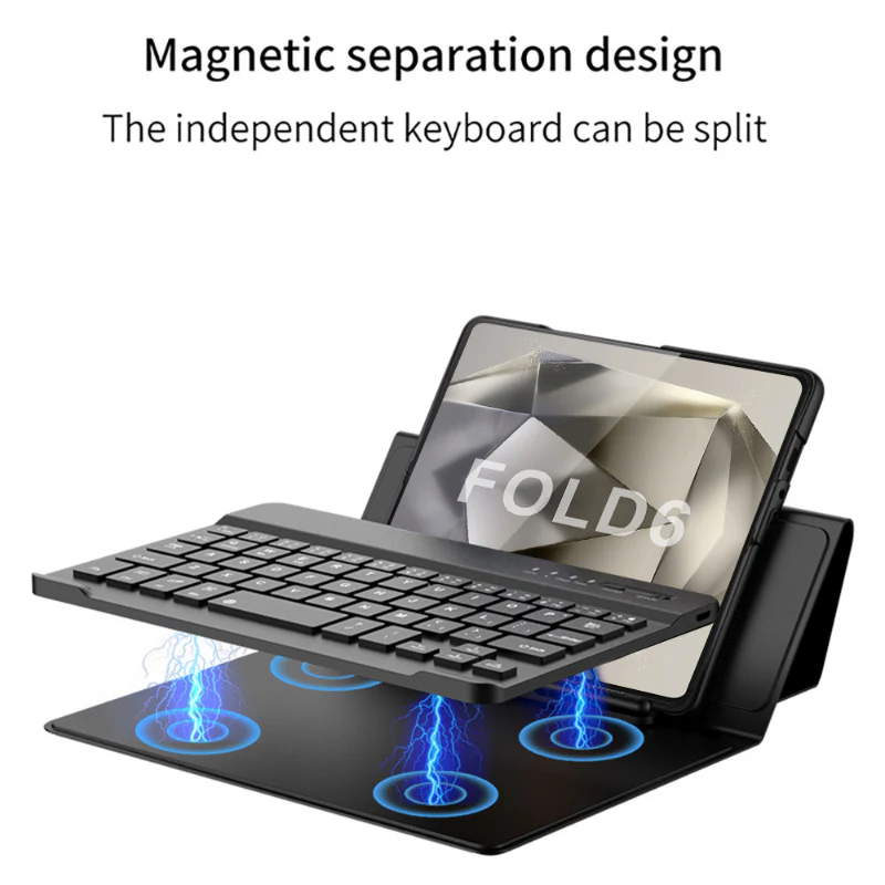 Samsung Galaxy Z Fold 5 (SM-F946)/6 (SM-F956) Folding Wireless Bluetooth Phone Keyboard Case - Image 7