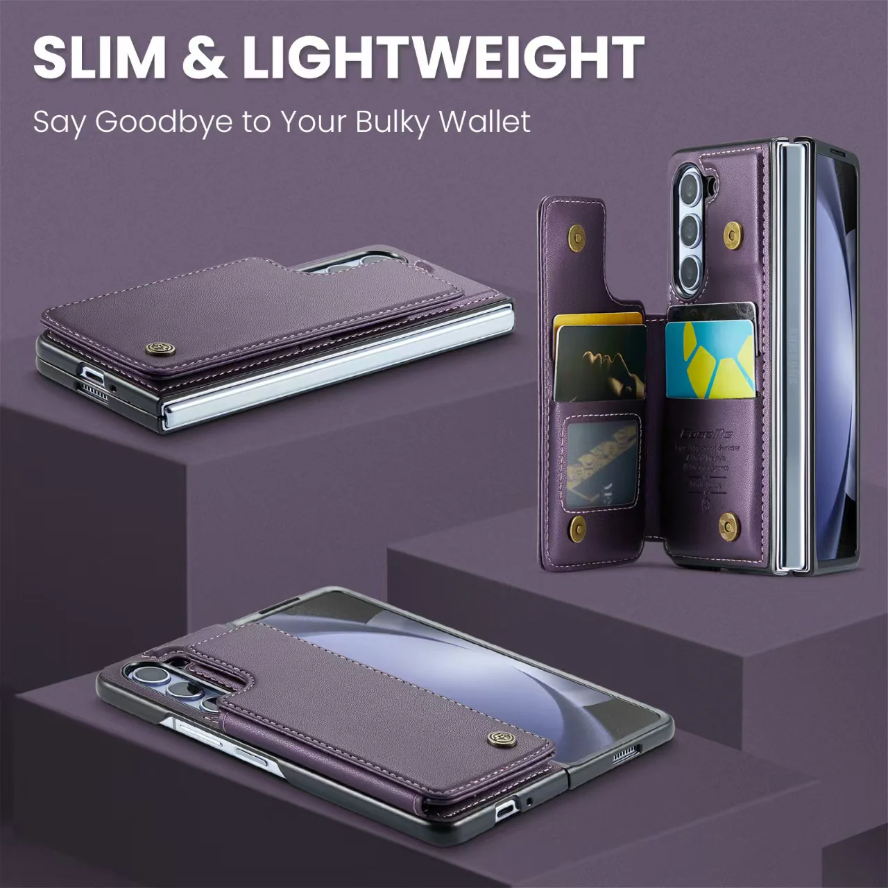 Samsung Galaxy Z Fold 6 (SM-F956) Premium Leather Flip Shockproof Wallet Series Case - Image 14
