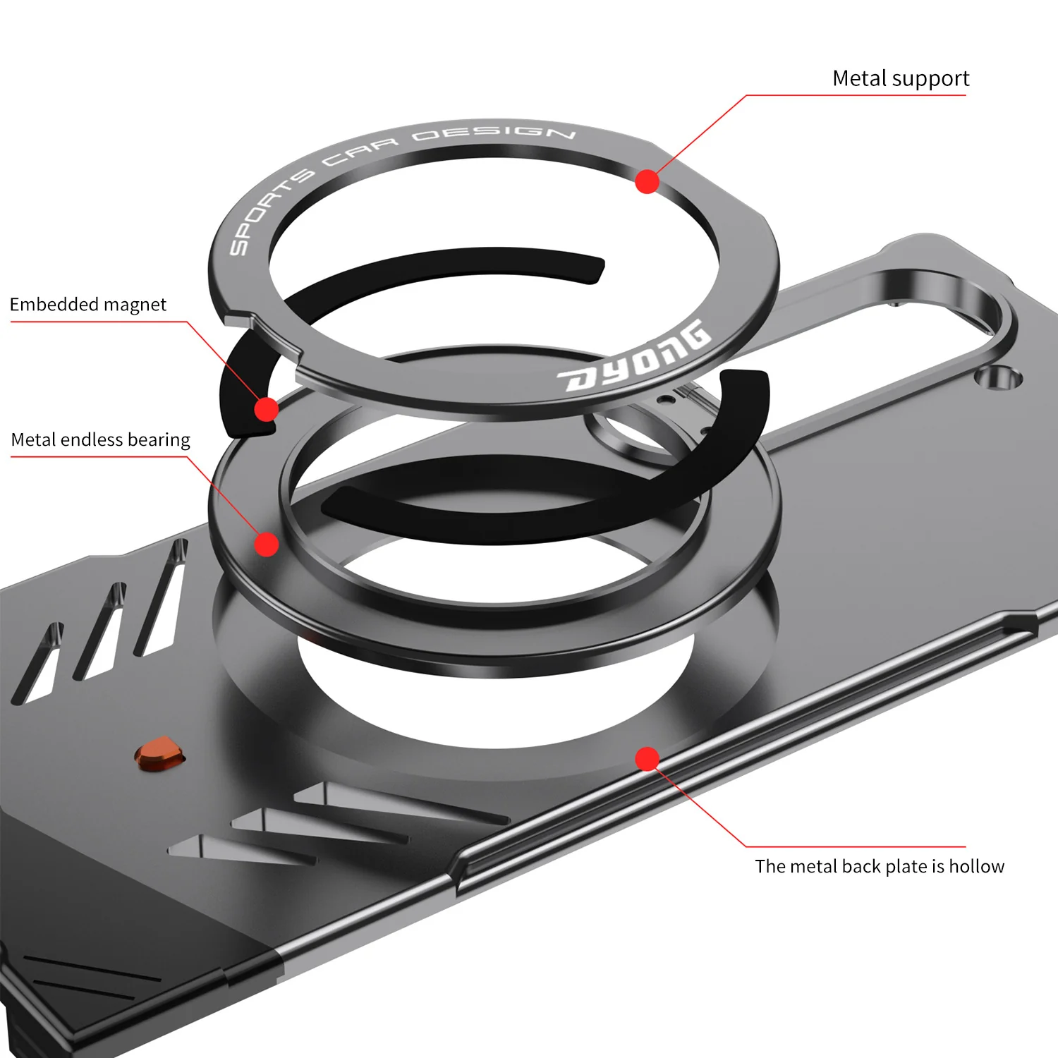 Samsung Galaxy Z Fold7 (SM-F966) - Borderless Aluminum Alloy Leather Snap Metal Case - Image 5