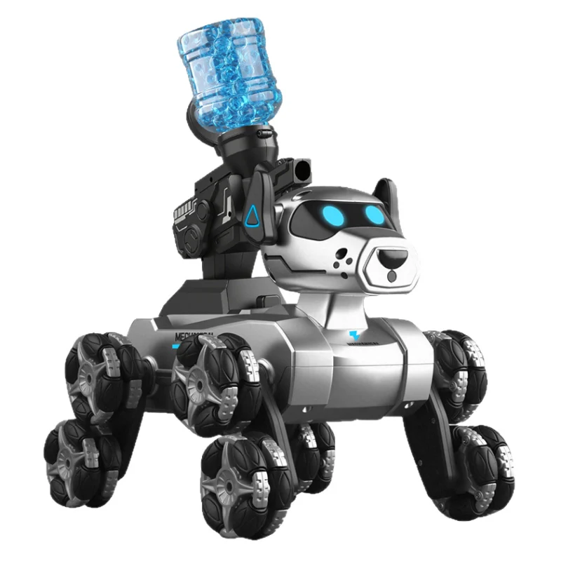 Smart 8-Wheel Gesture Control Robot Dog-shaped Toy with Camera & Spray Stunt Functions