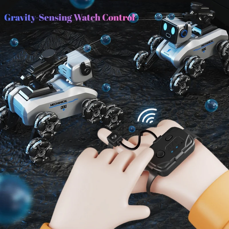 Smart 8-Wheel Gesture Control Robot Dog Toy with Camera & Spray Stunt Functions - Image 2