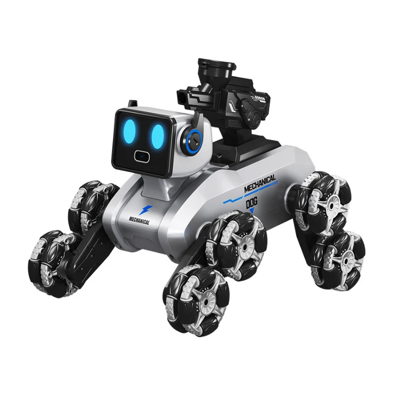 Smart 8-Wheel Gesture Control Robot Dog Toy with Camera & Spray Stunt Functions