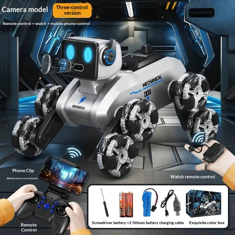 Smart 8-Wheel Gesture Control Robot Dog Toy with Camera & Spray Stunt Functions - Image 17