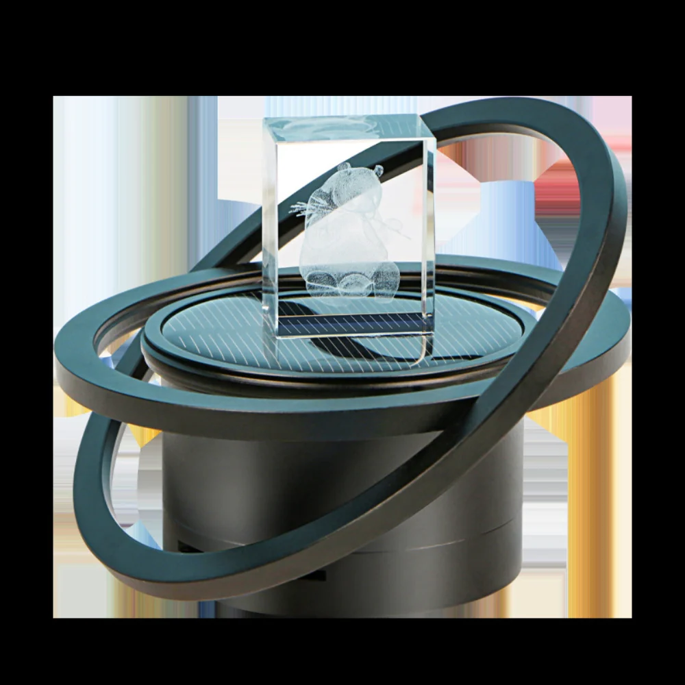 Solar-Powered Slow-Rotating Car Interior Aroma Diffuser Dashboard Ornament Car Decoration - Image 4