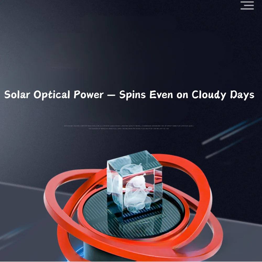 Solar-Powered Slow-Rotating Car Interior Aroma Diffuser Dashboard Ornament Car Decoration - Image 7