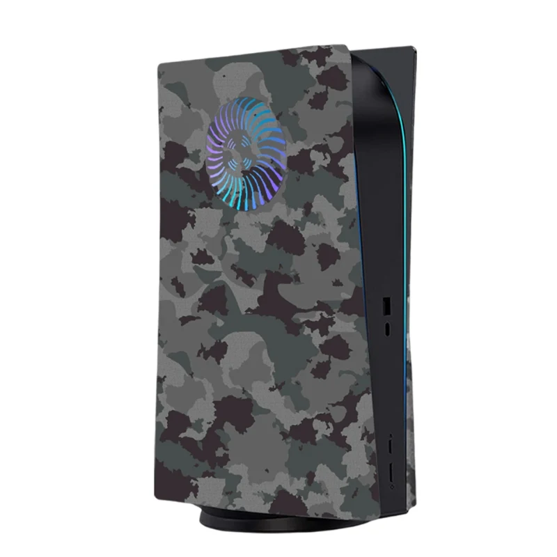 Sony PlayStation 5 PS5 Camo Matte Console Shell Cover with Venting Holes, Dust Filter & RGB Light Strip – Easy Installation - Image 4