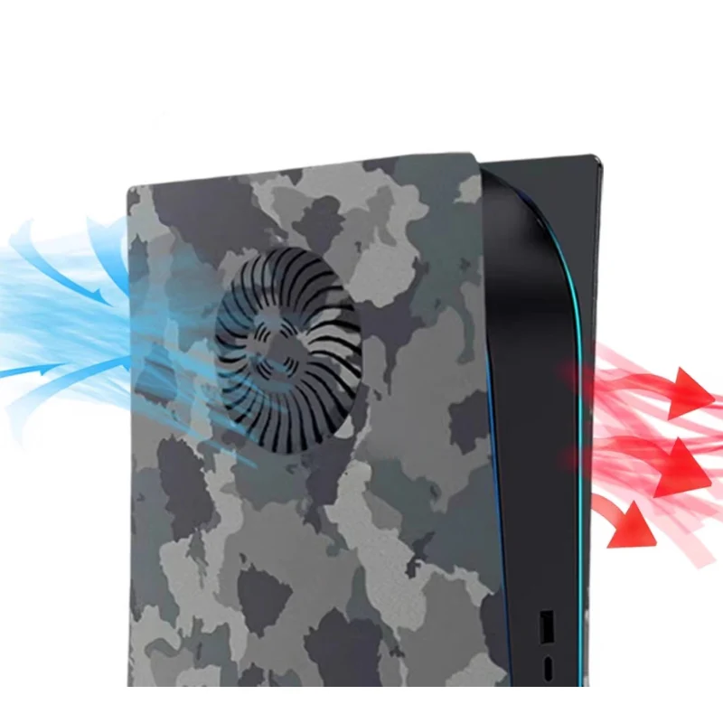 Sony PlayStation 5 PS5 Camo Matte Console Shell Cover with Venting Holes, Dust Filter & RGB Light Strip – Easy Installation - Image 6