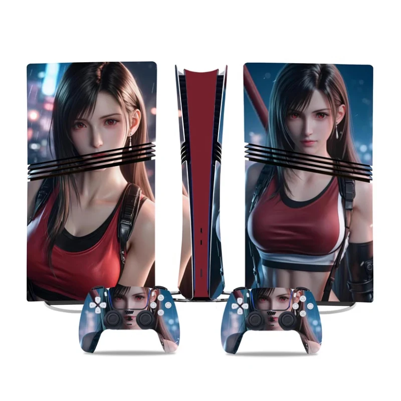Sony PlayStation PS5 Pro Tifa Lockhart Digital Edition Console Skin Sticker – No Residue PVC | Scratch-Resistant Gaming Designs - Image 2