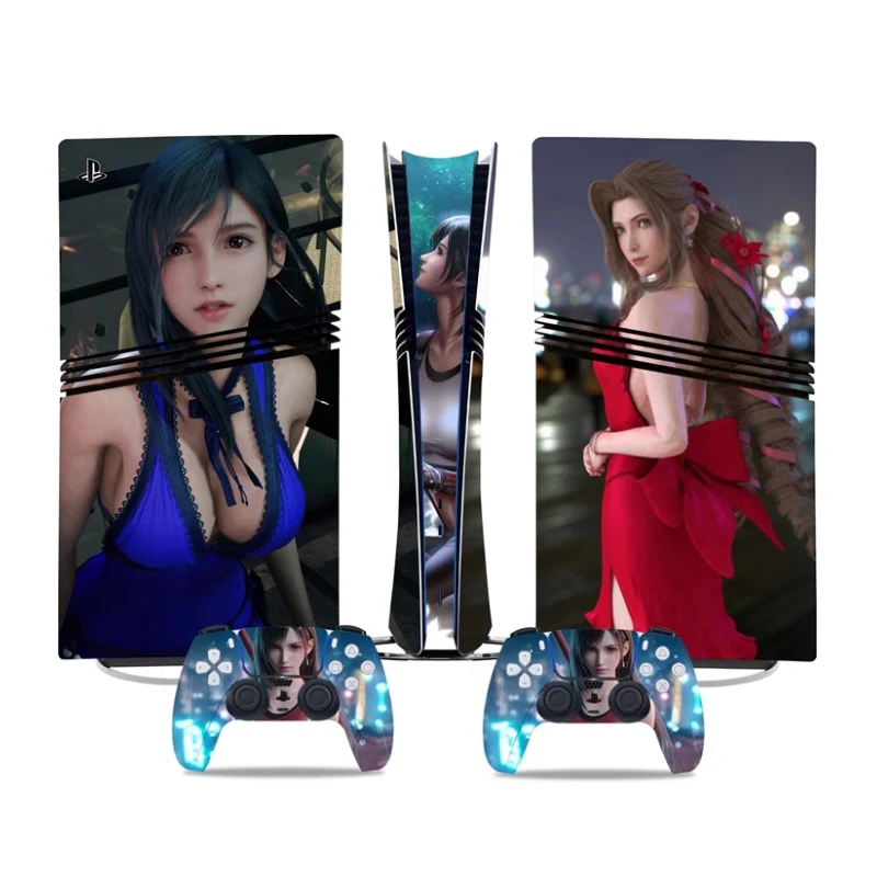 Sony PlayStation PS5 Pro Tifa Lockhart Digital Edition Console Skin Sticker – No Residue PVC | Scratch-Resistant Gaming Designs - Image 3