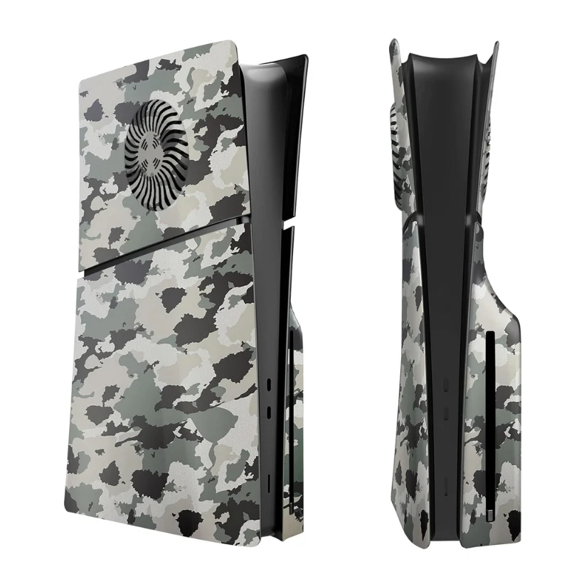 Sony PlayStation PS5 Slim Disc & Digital Edition Camo Matte Console Shell Cover with Venting Holes, Dust Filter & RGB Light Strip – Easy Installation - Image 9