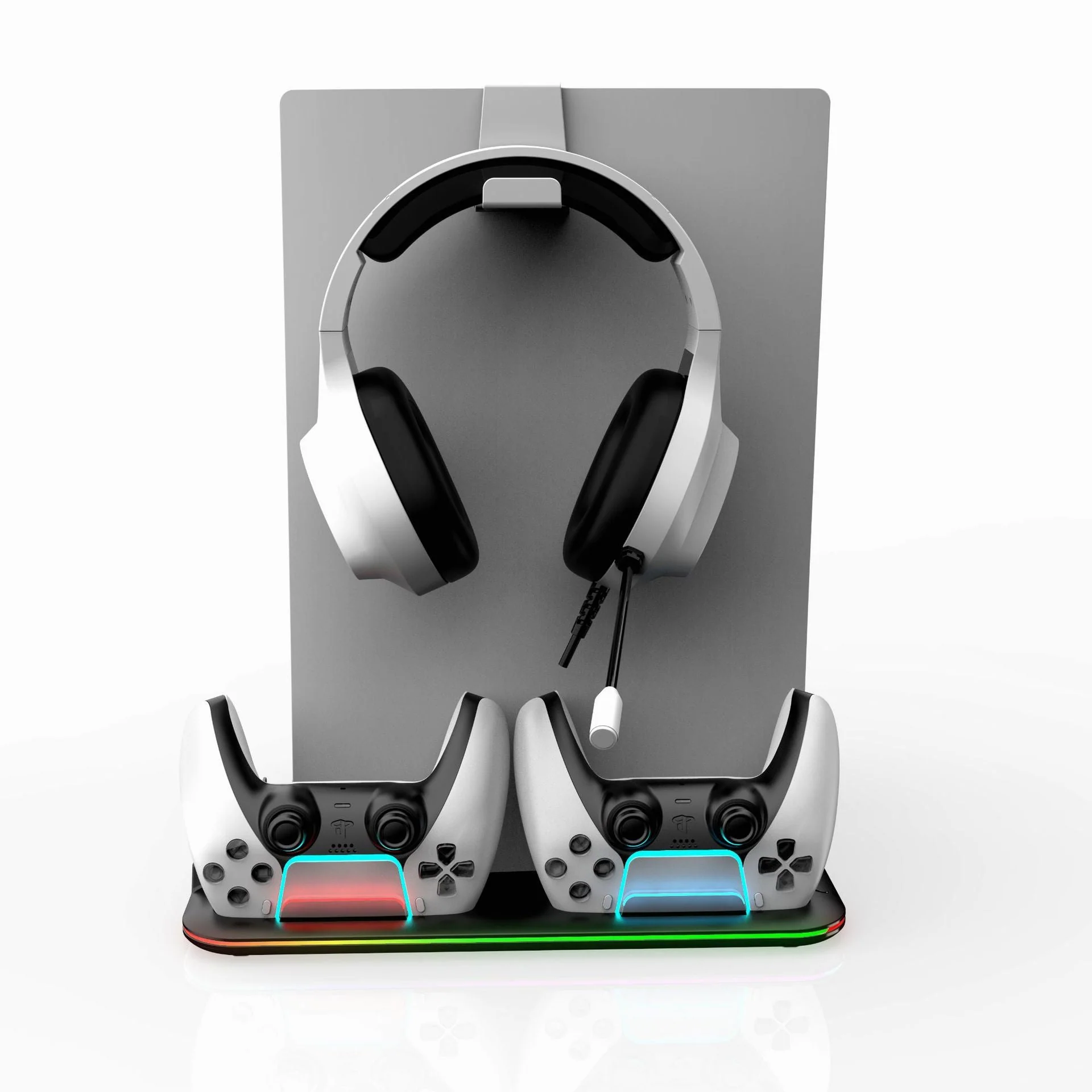 SONY PlayStation PS5 Slim & PS5 Pro - All-in-one Multifunction Charging Stand with Cooling Fan & RBG Light Effect & Disc Storage - Image 7