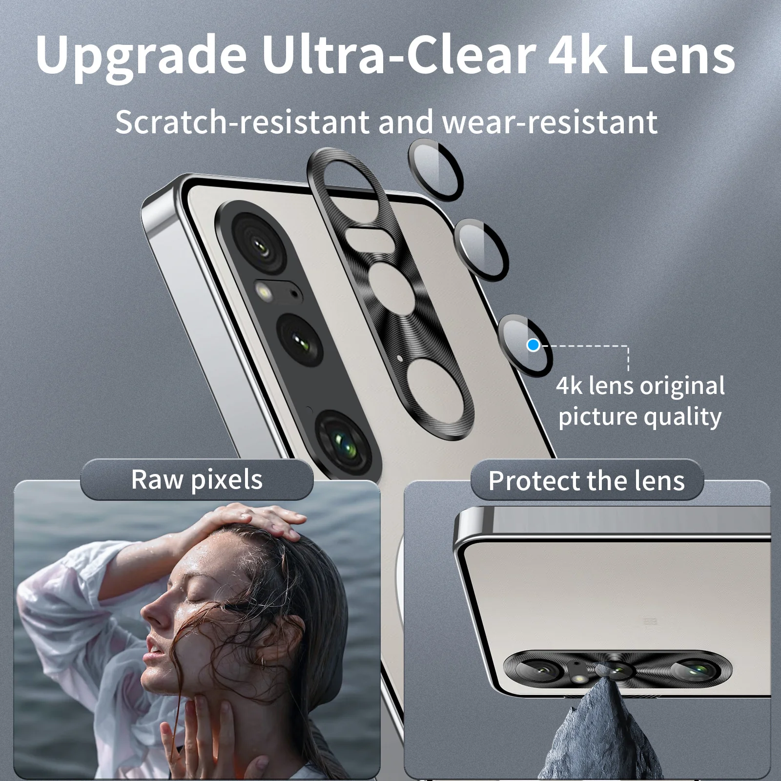Sony Xperia 1 V - Shockproof Aluminum Metal Bumper Magnetic Matte Back Cover Case - Image 7