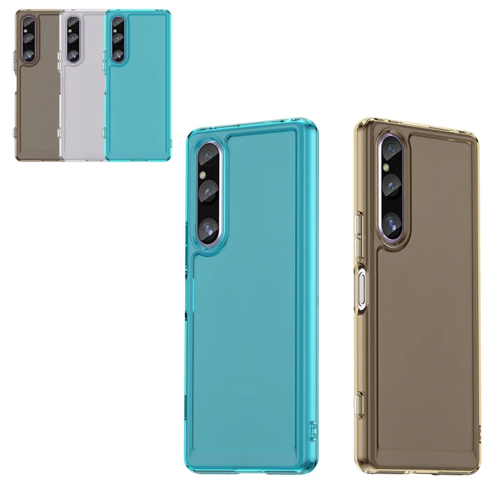 Sony Xperia 5 V - Candy Colors TPU Silicone Transparent Heavy Duty Series Case - Image 3
