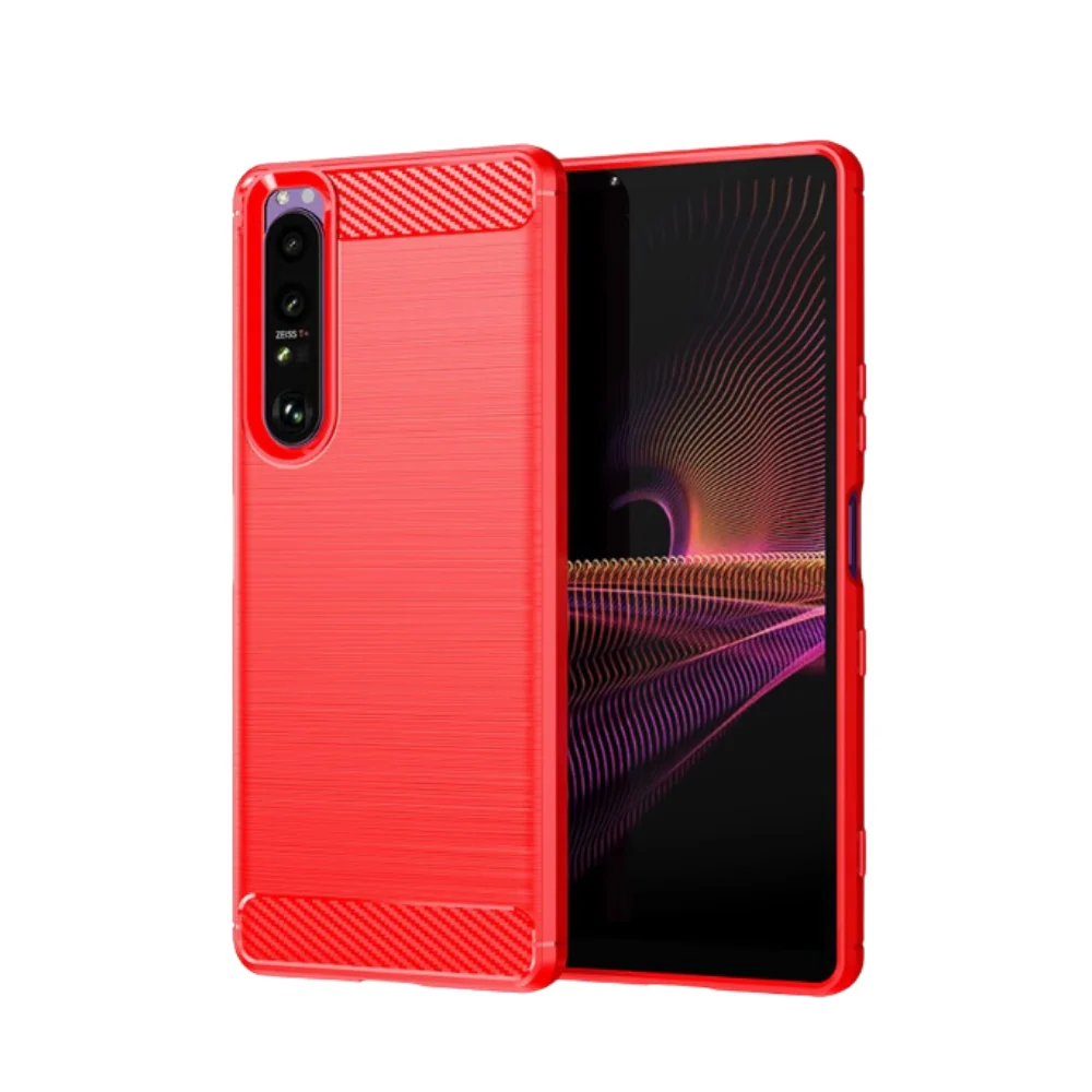 Sony Xperia 1 II - Drawing Series Carbon Fiber Shockproof TPU Heavy Duty Series Case - Image 5