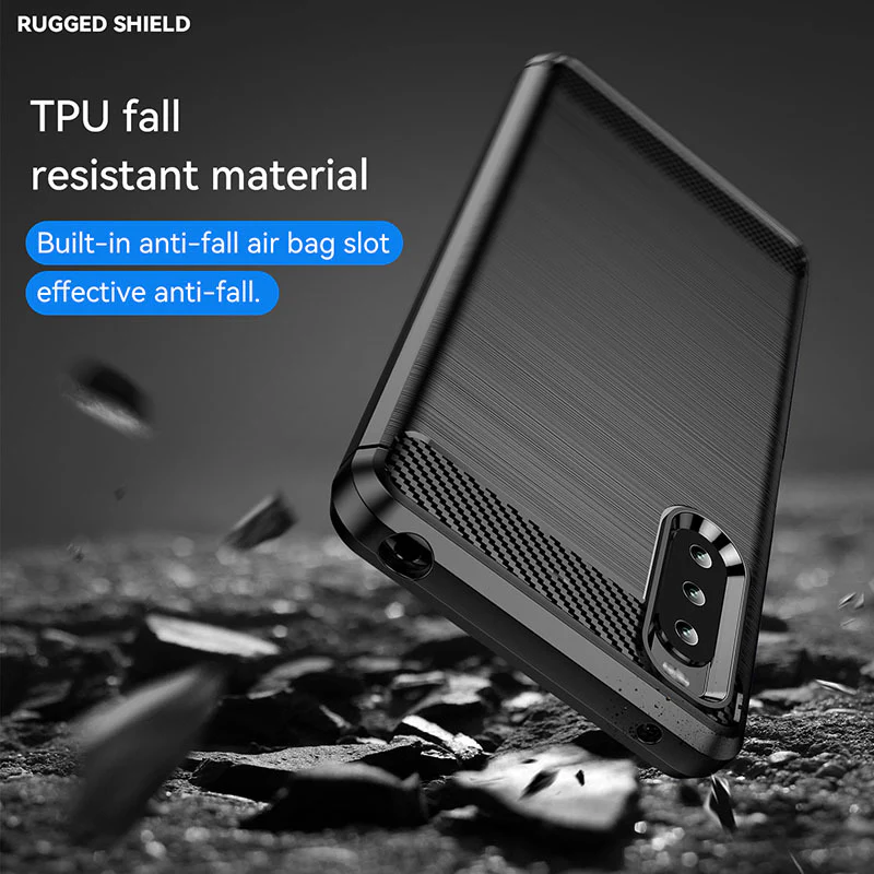 Sony Xperia 1 II - Drawing Series Carbon Fiber Shockproof TPU Heavy Duty Series Case - Image 7