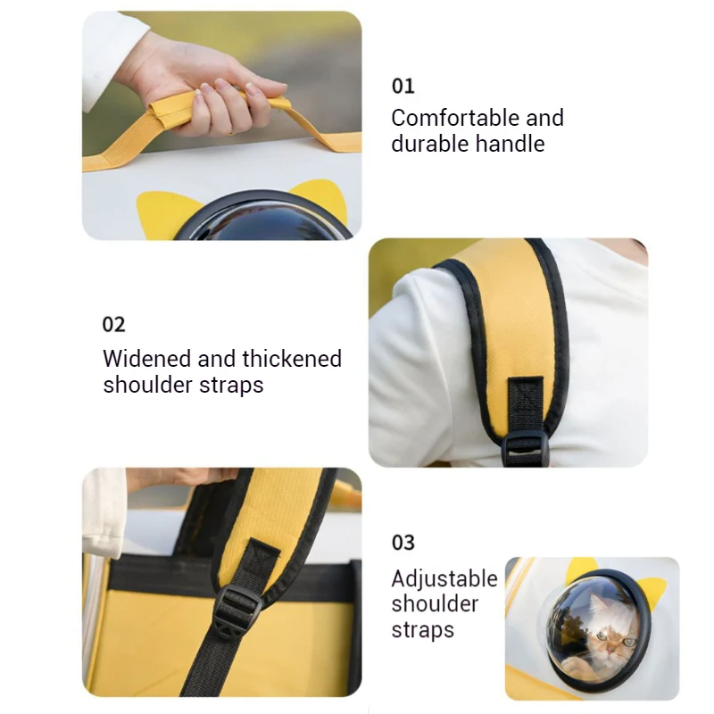 Space Capsule Pet Large Capacity Portable Backpack Shoulder Carrier Bag - Image 4