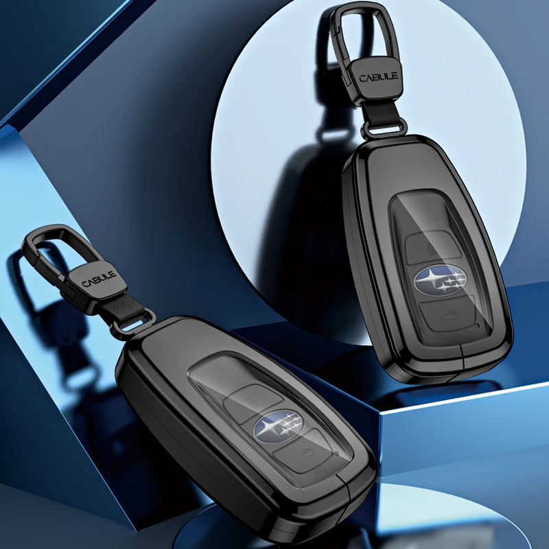 Subaru Alloy + TPU Film Protection Car Key Fob Case Cover For Outback, Forester, Impreza, WRX, XV, Crosstrek, Legacy - Image 3