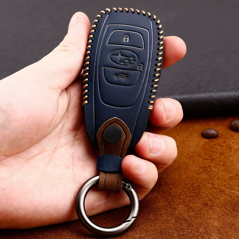 Subaru Cowhide Leather Car Key Fob Protective Cover Case For Outback, Ascent, Forester, Crosstrek, Legacy, Impreza, WRX - Image 7