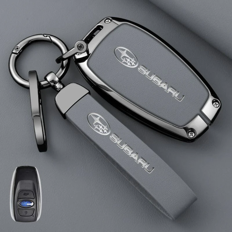 Subaru Full Metal Coverage + PU Leather Car Key Fob Case Cover For Outback, Forester, Impreza, WRX, XV, Crosstrek, Legacy - Image 10