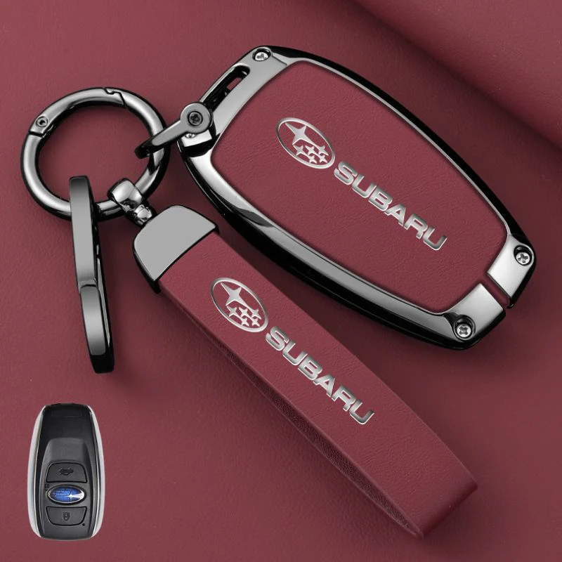 Subaru Full Metal Coverage + PU Leather Car Key Fob Case Cover For Outback, Forester, Impreza, WRX, XV, Crosstrek, Legacy - Image 11